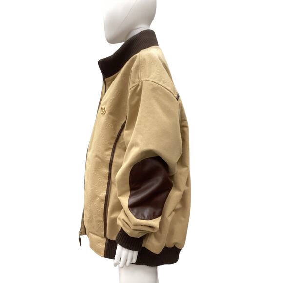 VTG Authentic Dapper Dan Unisex Jacket 1980’Canvas And Leather Brown Camel Color - Picture 4 of 5